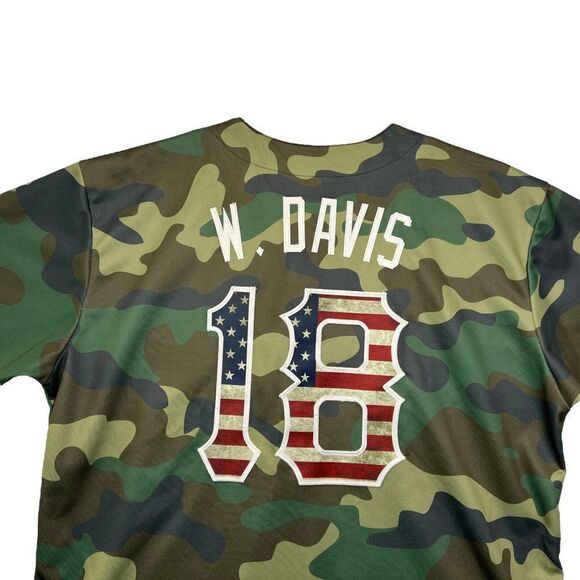 Vanderbilt Men's Camouflage American Flag Embroidered Baseball Jersey - Picture 6 of 9